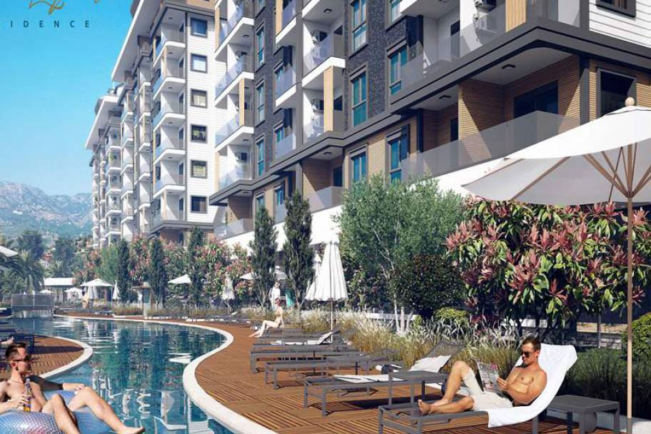 New Sea View Apartments for Sale in Alanya Konakli
